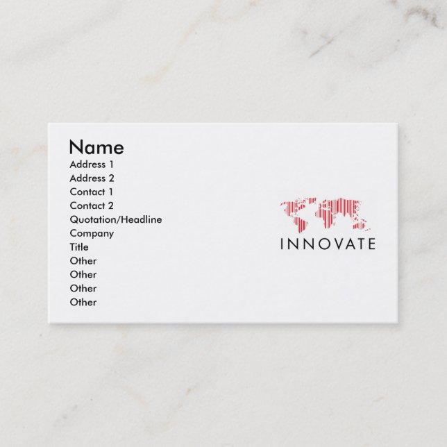 INNOVATE Business Cards (Front)