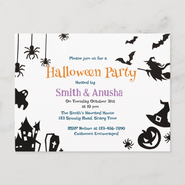 Innovation Adult Halloween Party  Holiday Postcard (Front)