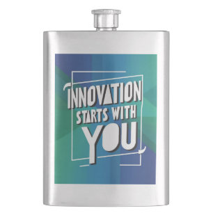 Innovation Starts With You option 3 Hip Flask