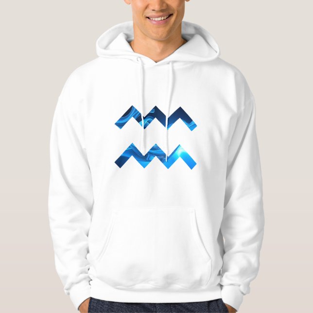 Innovative Aquarius Flow – Electric Blue  Hoodie (Front)