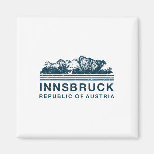 Innsbruck Austria Mountains Austrian Skiing Vintag Magnet