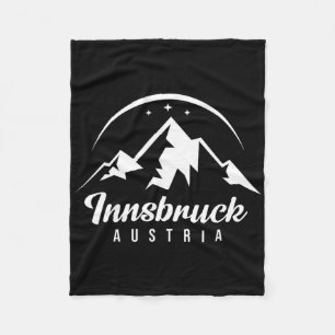 Innsbruck Austria Ski Resort Skiing Snowboarding S Fleece Blanket