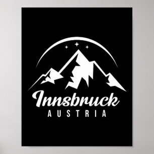 Innsbruck Austria Ski Resort Skiing Snowboarding S Poster
