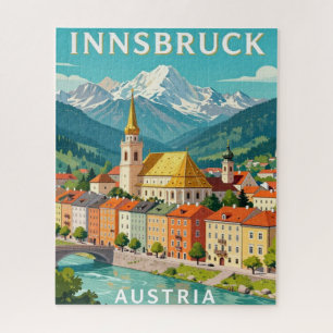 Innsbruck Austria Travel Mountain Views Jigsaw Puzzle