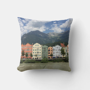 Innsbruck, capital of throw pillow
