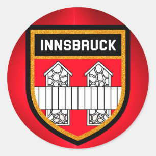 Innsbruck Flag Classic Round Sticker