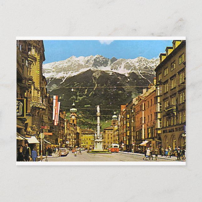 Innsbruck, Maria Theresa Strasse, 1950 Postcard (Front)