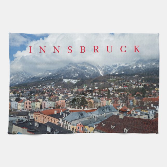 Innsbruck panoramic view tea towel (Horizontal)