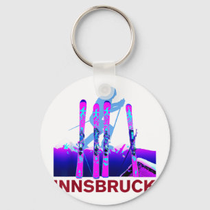 Innsbruck skiing & snowboarding retro 90s key ring