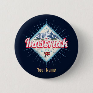 Innsbruck Tyrol Austria Retro Alps Vintage 6 Cm Round Badge