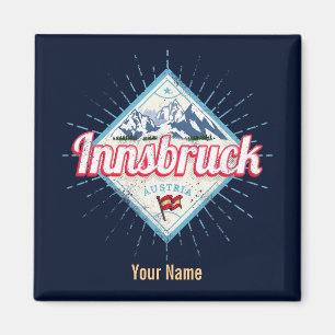 Innsbruck Tyrol Austria Retro Alps Vintage Magnet