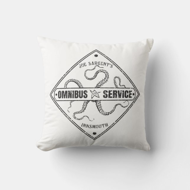 Innsmouth Bus Service Joe Sargent Cushion (Front)