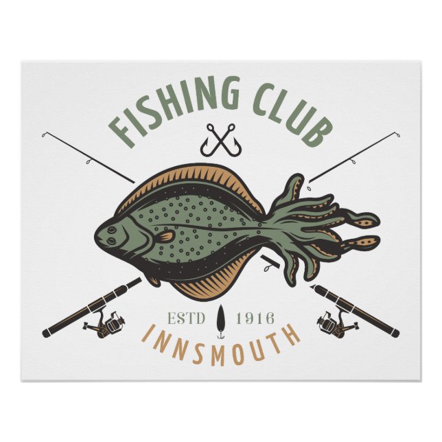 Innsmouth Fishing Club Lovecraft Poster (Front)