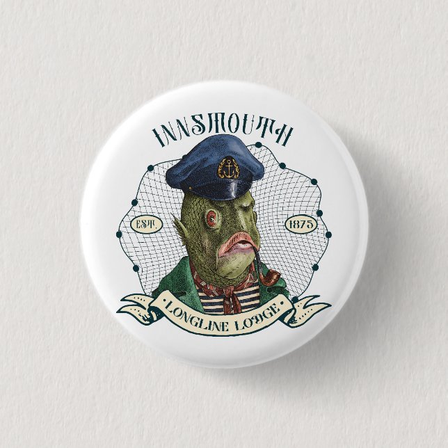 Innsmouth Longline Lodge — The Captain 3 Cm Round Badge (Front)