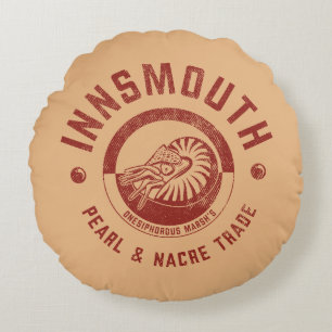 Innsmouth Marsh's Pearl Trade Lovecraft Round Cushion