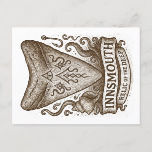 Innsmouth Shark Tooth Relic – Vintage Lovecraftian Holiday Postcard