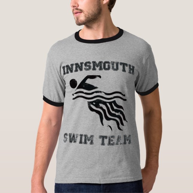 Innsmouth Swim Team tee - light distressed (Front)