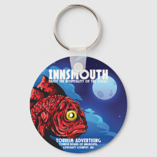 Innsmouth Vintage Travel Poster Lovecraft Key Ring