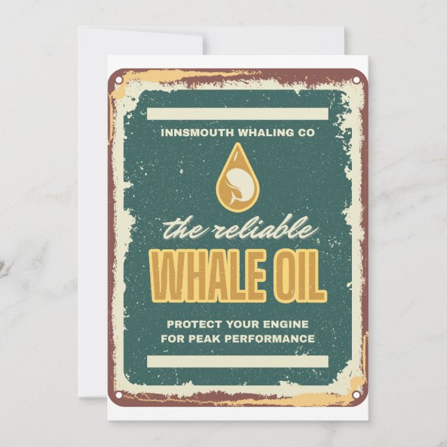 Innsmouth Whale Oil Lovecraft Invitation (Front)