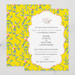 Innuendo Pink and Gossamer Pink Rehearsal Dinner Invitation