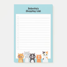 Inquisitive Cats Shopping List Personalised