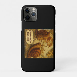 Inquisitive Snail & Michelangelo Parody Cartoon  Case-Mate iPhone Case