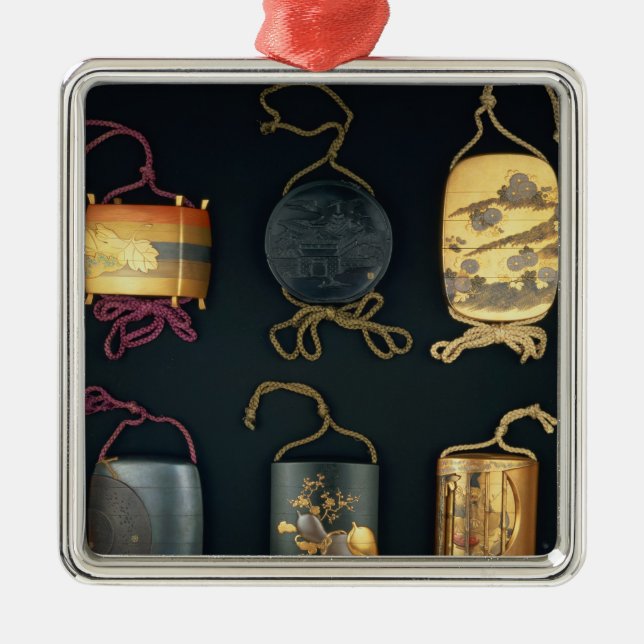 Inro Cases, 19th century Metal Tree Decoration (Front)