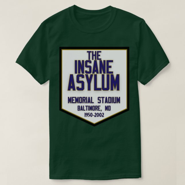 Insane Ayslum Memorial Stadium Baltimore T-Shirt (Design Front)