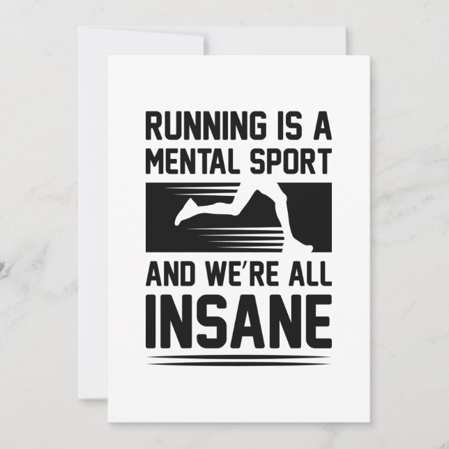 Insane Running Thank You Card (Front)