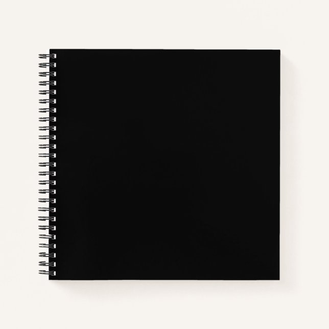 Insanely Black CUSTOMIZABLE Square Notebook (Front)