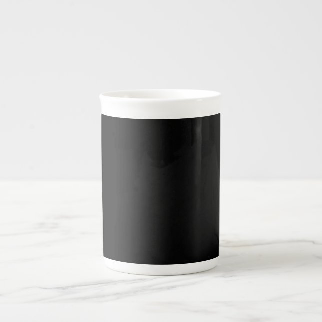 Insanely Black (The Darkest Black) CUSTOMIZABLE Bone China Mug (Front)