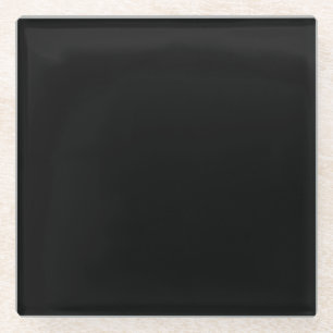 Insanely Black (The Darkest Black) CUSTOMIZABLE Glass Coaster