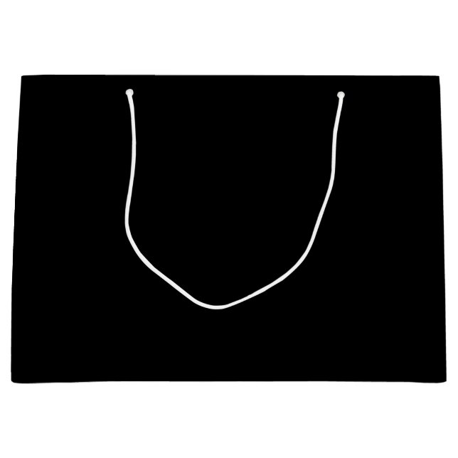Insanely Black (The Darkest Black) CUSTOMIZABLE Large Gift Bag (Front)