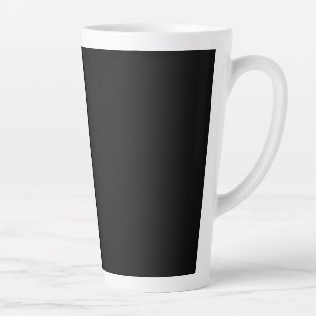 Insanely Black (The Darkest Black) CUSTOMIZABLE Latte Mug (Right)
