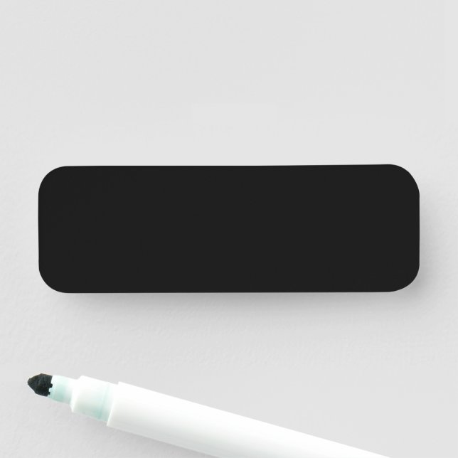 Insanely Black (The Darkest Black) CUSTOMIZABLE Name Tag (In Situ)