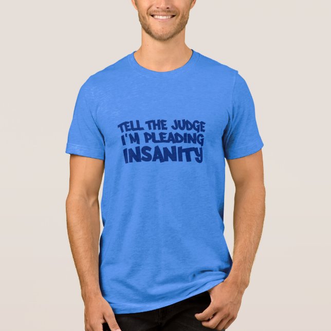 INSANITY PLEA shirt - choose style & colour (Front)