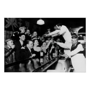 Insatiable Demand for Alcohol as Prohibition Ends Poster