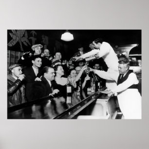Insatiable Demand for Alcohol as Prohibition Ends Poster