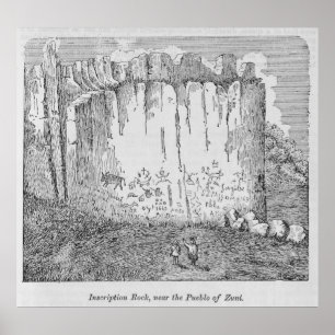 Inscription Rock, near the Pueblo of Zuni Poster