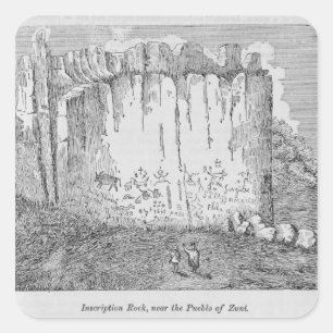 Inscription Rock, near the Pueblo of Zuni Square Sticker