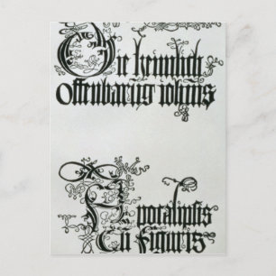 Inscriptions in Gothic script Postcard