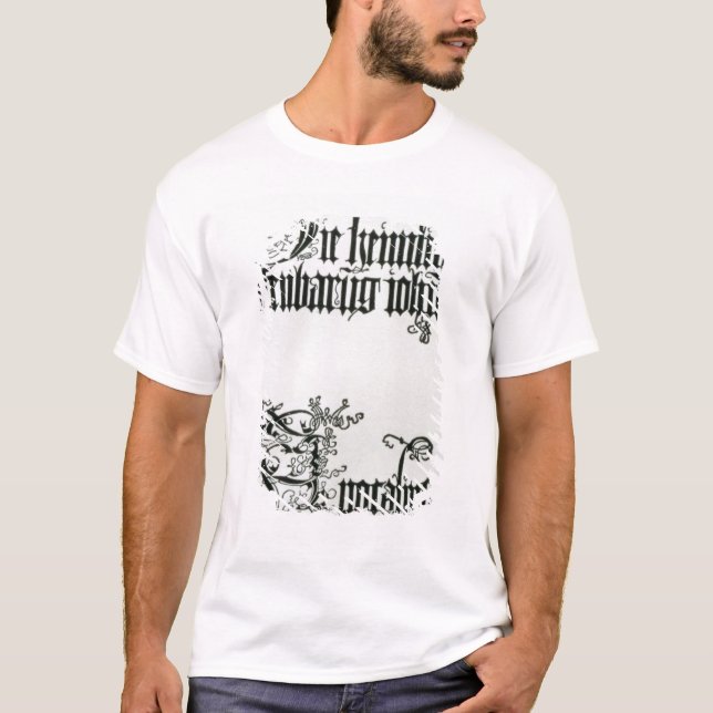 Inscriptions in Gothic script T-Shirt (Front)