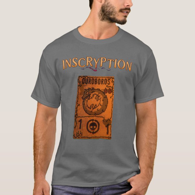Inscryption Psychological Horror Ouroboros d Game  T-Shirt (Front)