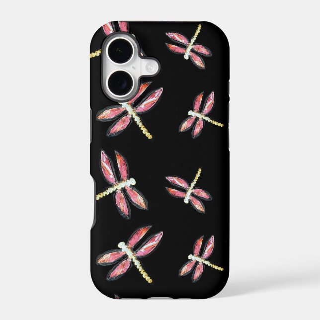 Insect Art Dancing Pink Dragonfly (Back)