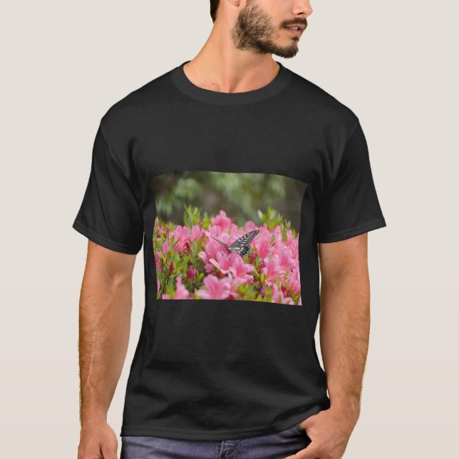 Insect & Beautiful Flowers Nature T-Shirt (Front)