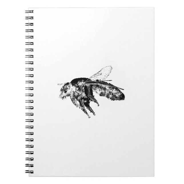 Insect bee Black Notebook (Front)