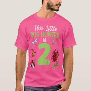 Insect Birthday This Little Bug Hunter Is 2 T-Shirt