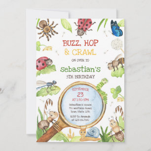 Insect Bug Party Birthday Invitation