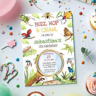 Insect Bug Party Birthday Invitation