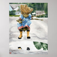 Insect Child Jumping Playing Fantasy Art Image